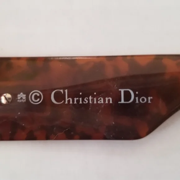 Vtg Christian Dior Logo 2562Gold/Tortoise Sunglasses  display picture 3